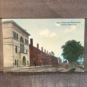 Vintage Somersworth New Hampshire Opera House Postcard